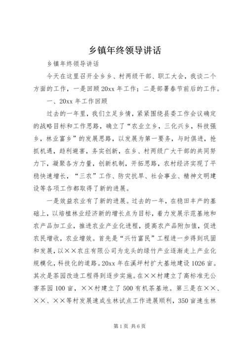 乡镇年终领导致辞.docx