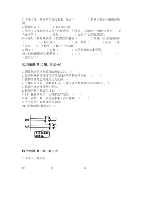 教科版一年级上册科学期末测试卷附参考答案（考试直接用）.docx