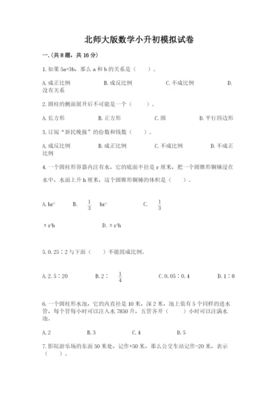 北师大版数学小升初模拟试卷精品（易错题）.docx