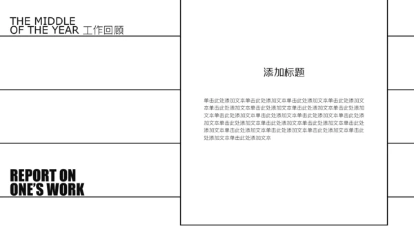 纯黑杂志风年中述职PPT模板