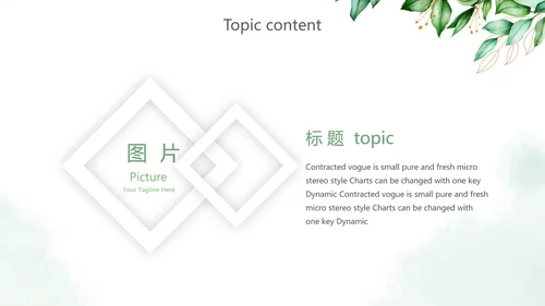 绿色小清新述职报告PPT动态模板