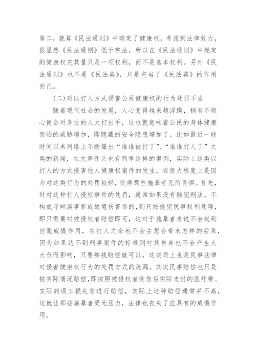 我国健康权法律保护问题研究论文.docx