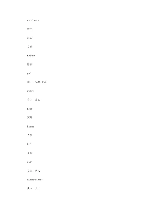初中英语1600词分类速记表