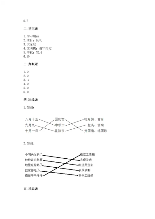 新部编版二年级上册道德与法治期末测试卷含完整答案精选题