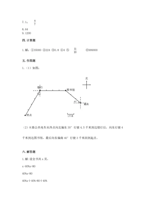 小学六年级上册数学期末测试卷【原创题】.docx