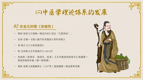金色中国风传统文化中医基础理论PPT课件