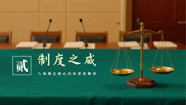 绿色清新实景风中央八项规定学习教育党课PPT模板