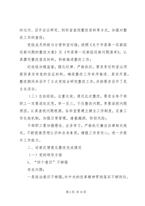 市供销合作社联社党组关于巡察问题整改情况的报告.docx