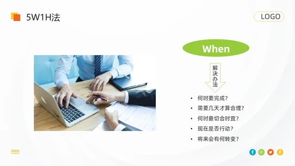 橙色简约pdca循环工作方法培训PPT模板动态PPT宣传PP