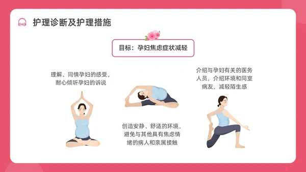 红色水彩简约插画剖宫产术后护理培训PPT课件护理查房