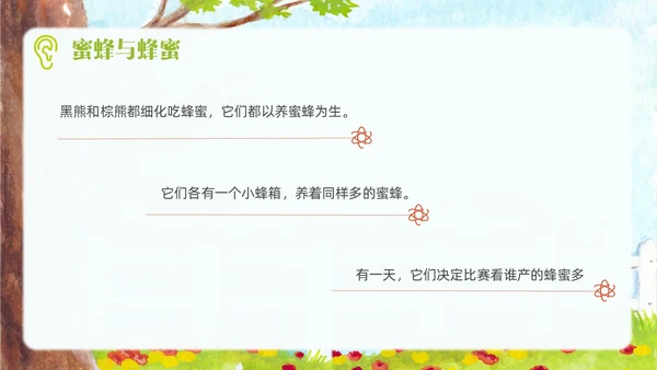 小清新插画风学会倾听收获颇丰幼儿园小学主题班会PPT课件