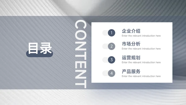 蓝色高端大气企业路演计划书PPT模板
