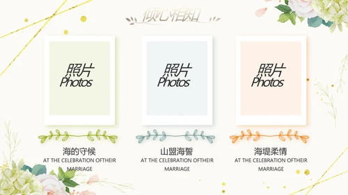 唯美我们结婚啦婚礼纪念册相册PPT