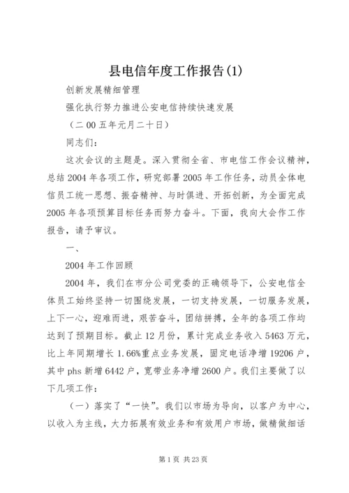 县电信年度工作报告(1).docx