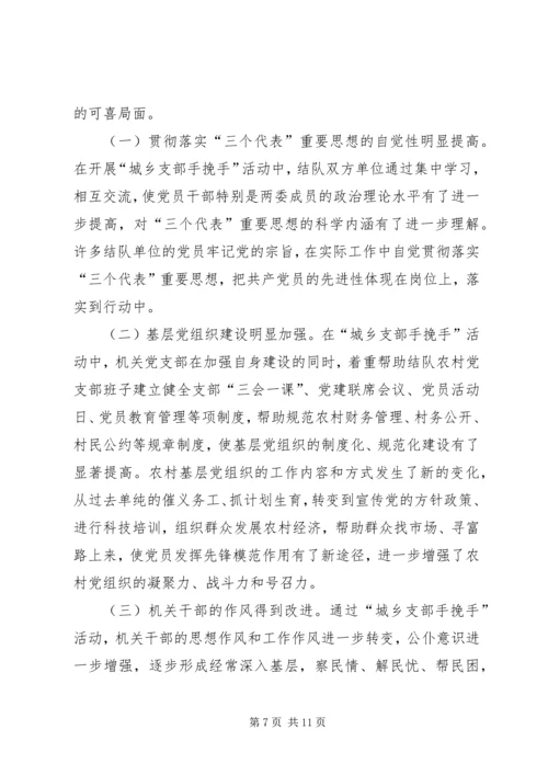 建立城乡党组织互帮互助机制的探索与思考报告.docx