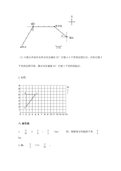 人教版六年级上册数学期中测试卷附参考答案【夺分金卷】.docx