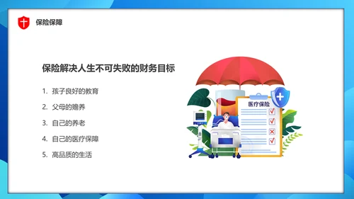 保单整理分享保险知识PPT模板