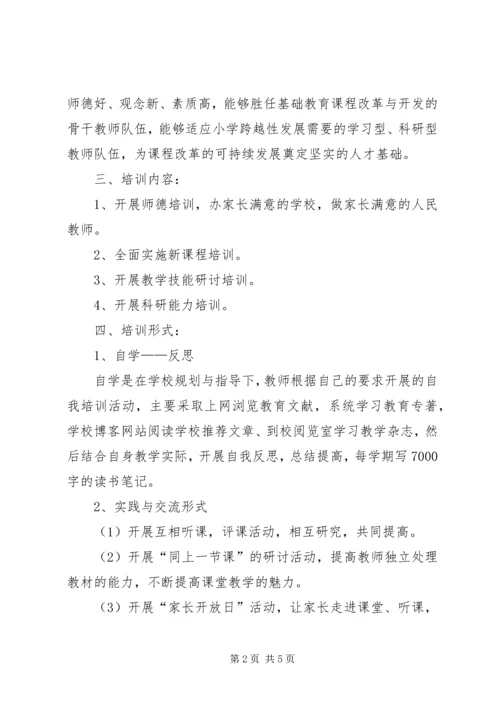 校本培训工作计划范例.docx