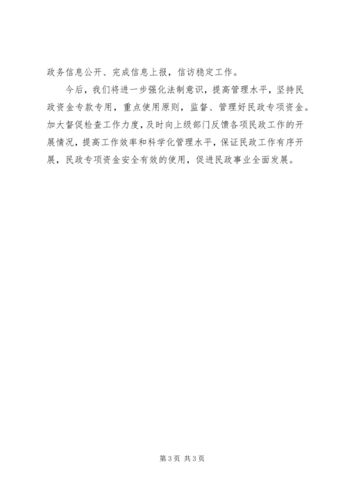 乡镇民政工作考核自查报告.docx