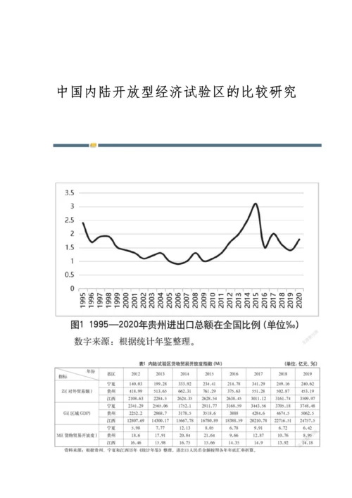 中国内陆开放型经济试验区的比较研究.docx