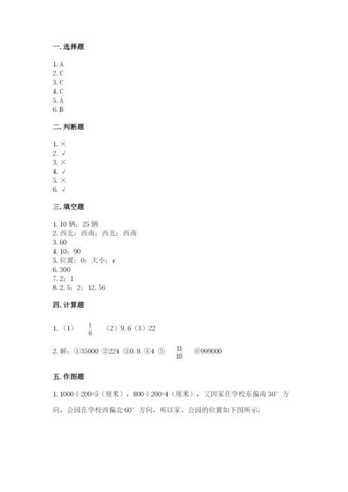 小学数学六年级上册期末卷附答案（培优a卷）.docx