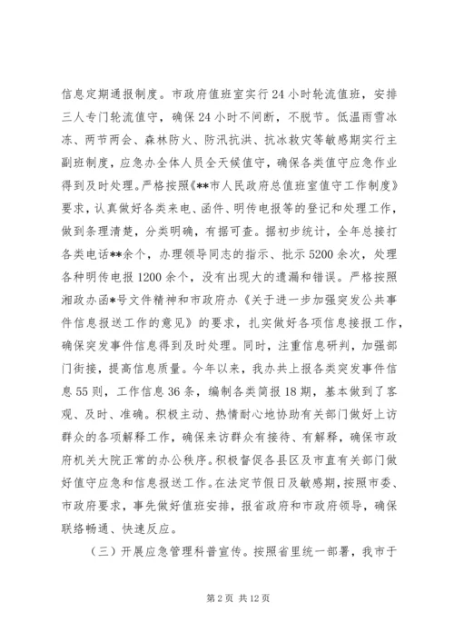 市应急管理办公室工作总结与计划.docx