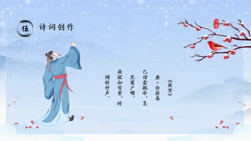 大雪纷飞大雪季气介绍通用PPT模板