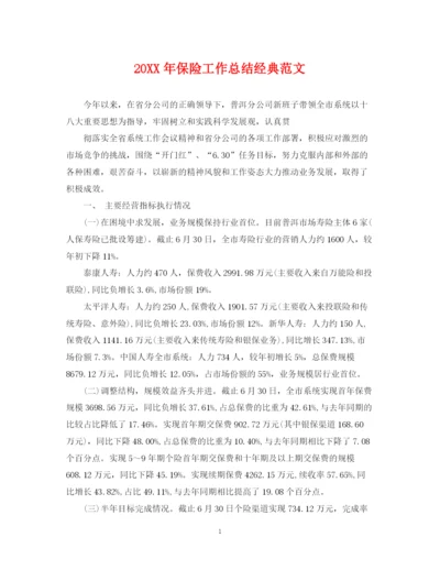 精编之保险工作总结经典范文.docx