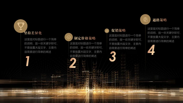 黑金简约商务房地产营销策划模板