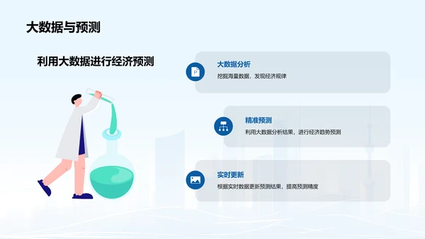 蓝色商务现代数字化经济解读PPT模板