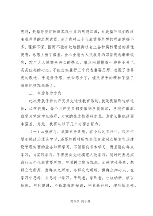 市管处党支部成员副主任党性分析材料(39).docx