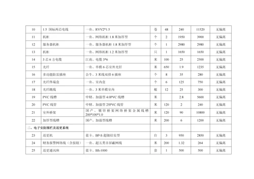 五投标配置及分项明细报价表.docx