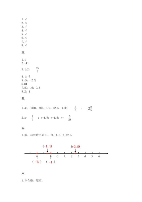 小学六年级数学期末自测题含完整答案（典优）.docx