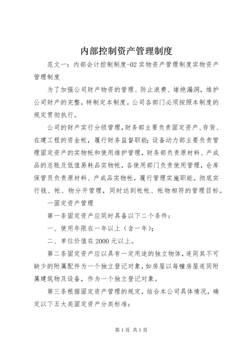 内部控制资产管理制度.docx