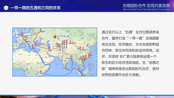 大气一带一路国际合作高峰论坛PPT模板