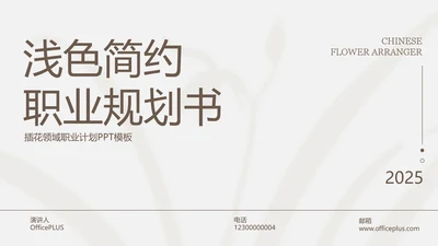 浅色简约职业计划PPT模板