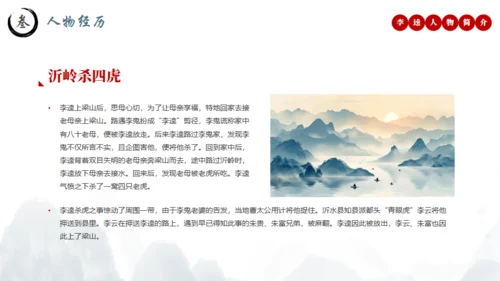 水浒传黑旋风李逵介绍通用PPT模板