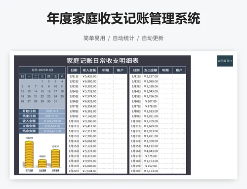 年度家庭收支记账管理系统