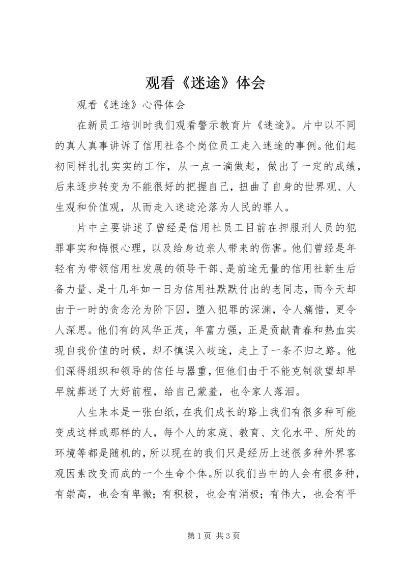 观看《迷途》体会 (2).docx