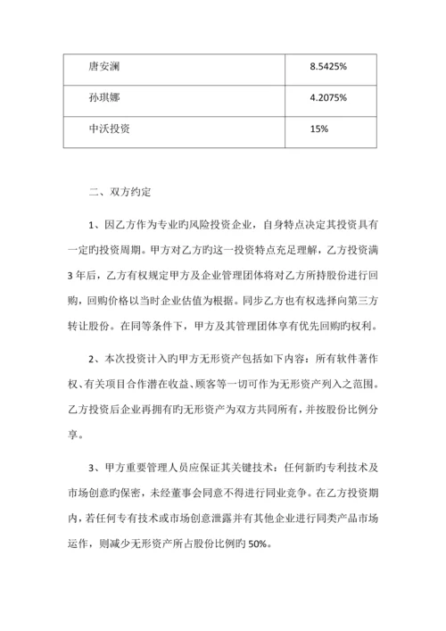 成长期项目投资意向书.docx