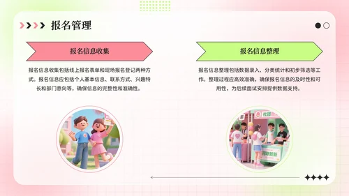 粉绿色弥散风学生会招新指南活动策划PPT模板