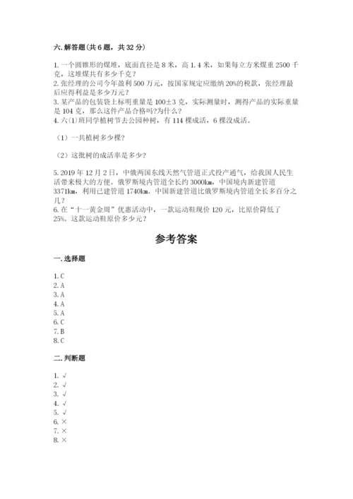 小升初六年级期末试卷精品（典优）.docx