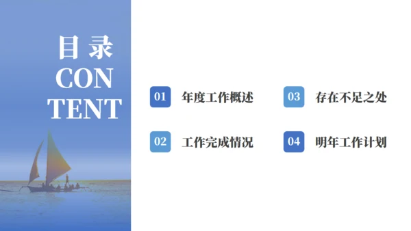 扬帆起航企业年终总结新年计划通用PPT模板