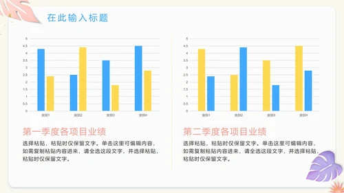 清爽简约夏日工作汇报PPT模板