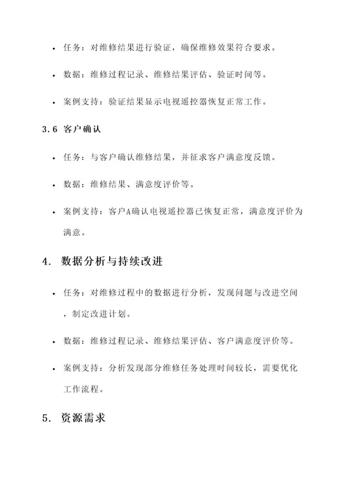 维修企业过程管理方案