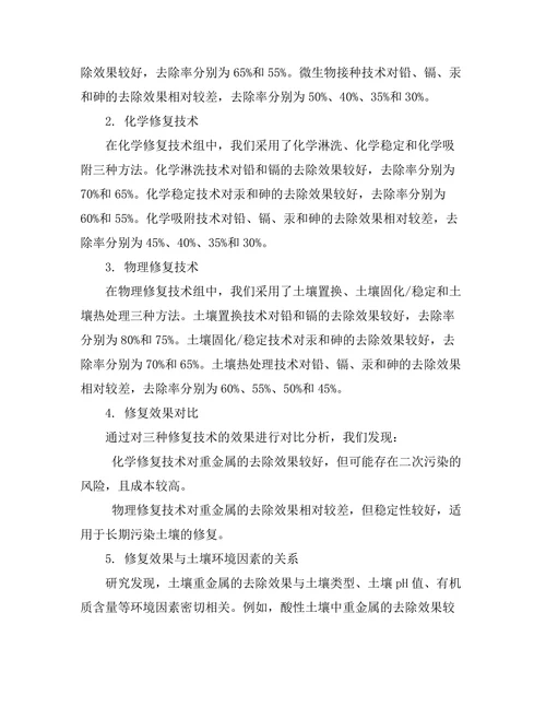 土壤重金属污染的修复技术研究