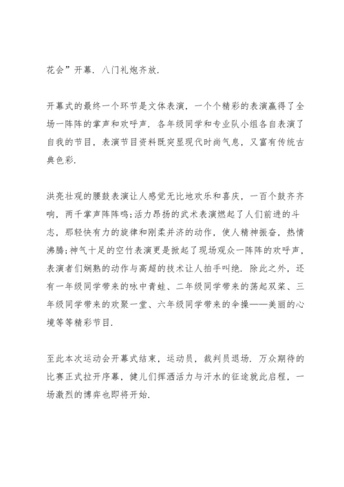 运动会开幕式新闻稿格式范文五篇.docx