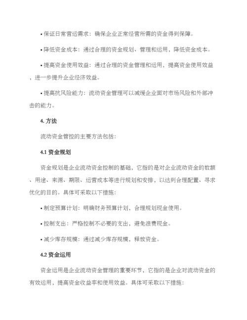 流动资金管控方案.docx