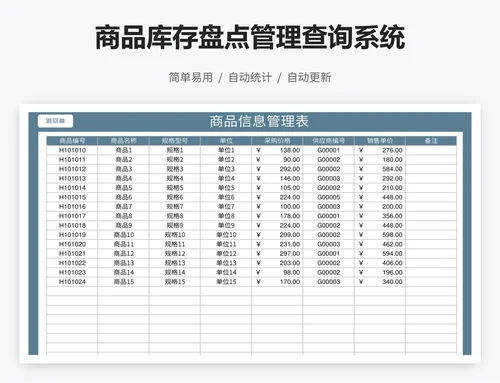 商品库存盘点管理查询系统