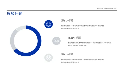 蓝灰色简约年中述职PPT模板